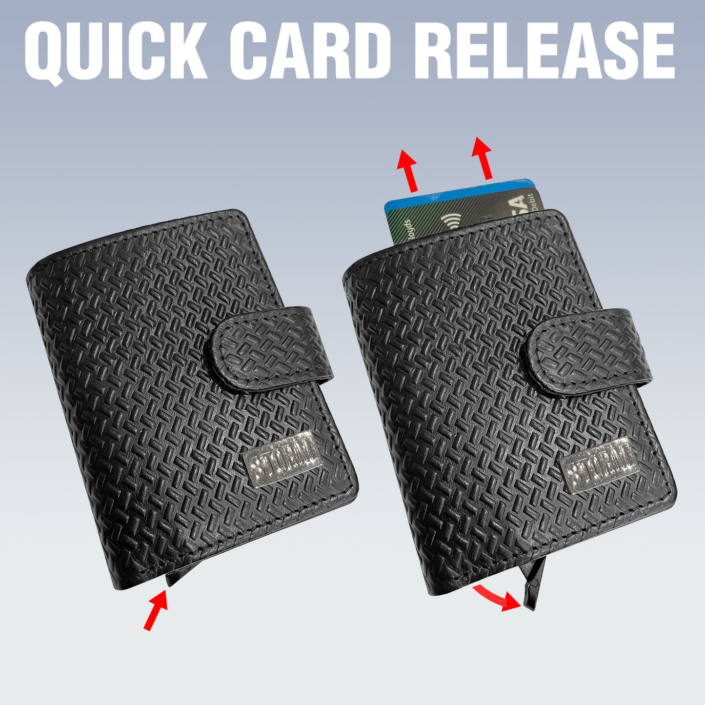 DRACO CARBON POP UP WALLET BLACK