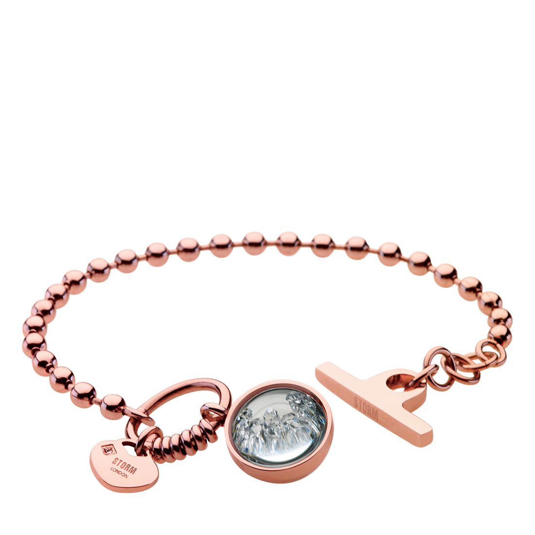 CRYSTA BALL BRACELET ROSE GOLD