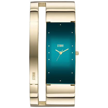 ALVARA GOLD TEAL FRONT VEW