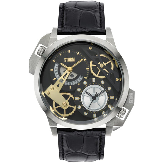 DUALON BLACK LEATHER FRONT VIEW