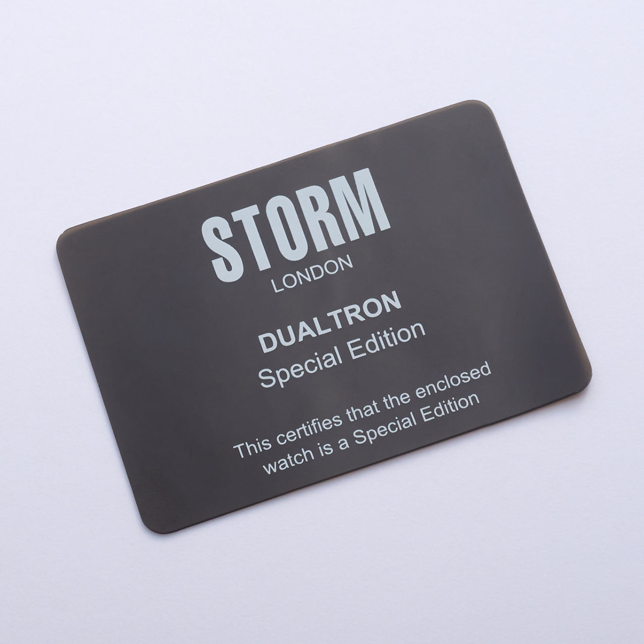 STORM DUALTRON LEATHER SLATE SPECIAL EDITION CARD