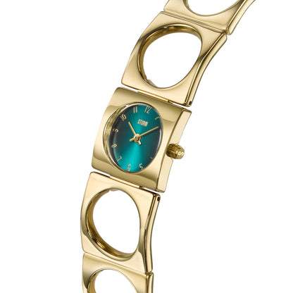 GROOVY V2 GOLD TEAL ANGLE VIEW