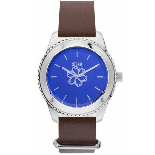 LEORA LEATHER LAZER BLUE