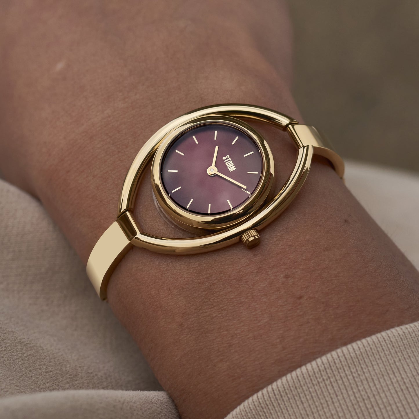 STORM ORLENA GOLD RED WATCH  WRIST 2