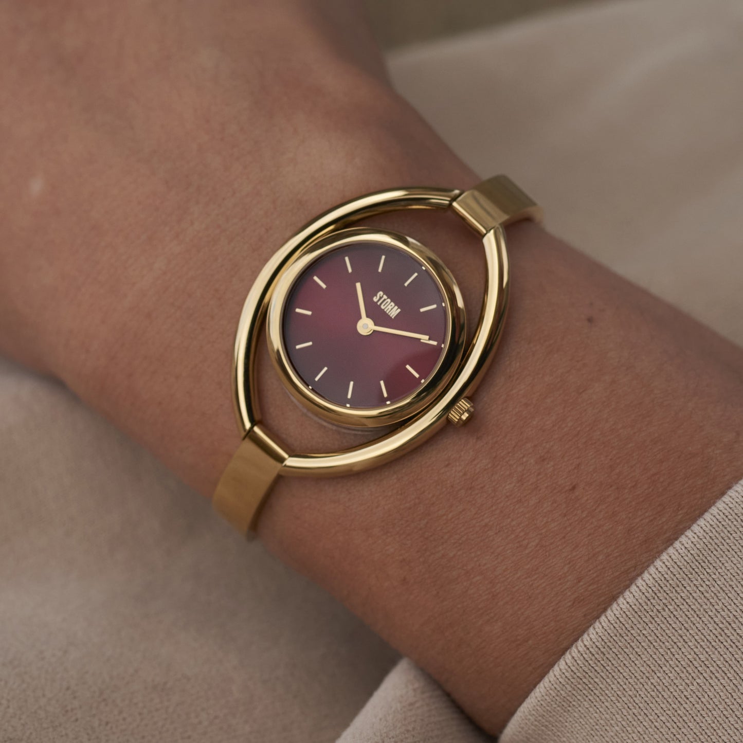 STORM ORLENA GOLD RED WATCH  WRIST 4