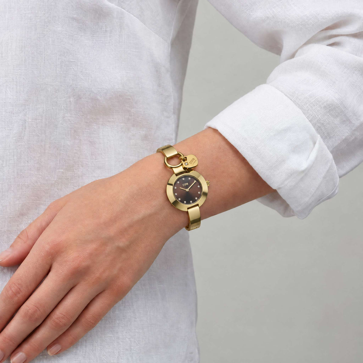 STORM STORMELE GOLD BROWN WATCH WRIST VIEW 02