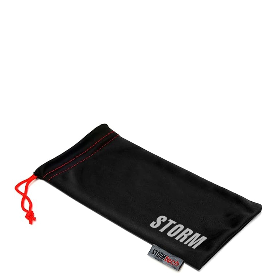 STORM branded black microfiber drawstring pouch 