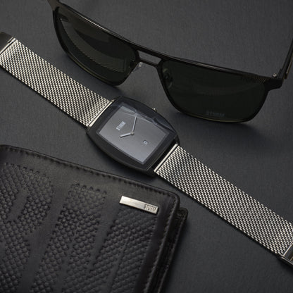 ZAIRE GREY_DOTIS_SUNGLASSES_ECHO_WALLET