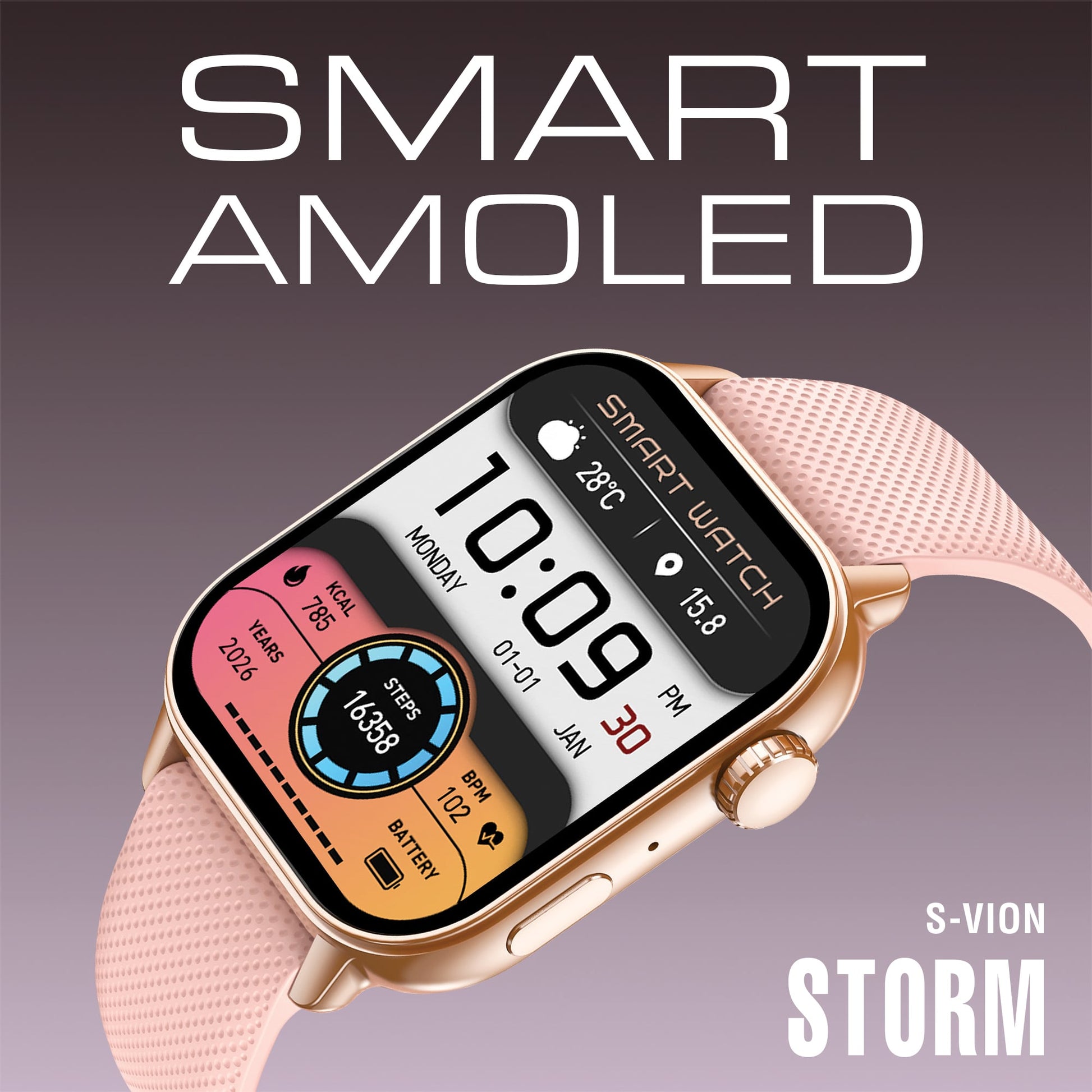 STORM S-VION SMART WATCH RG-PINK ADVERTISING