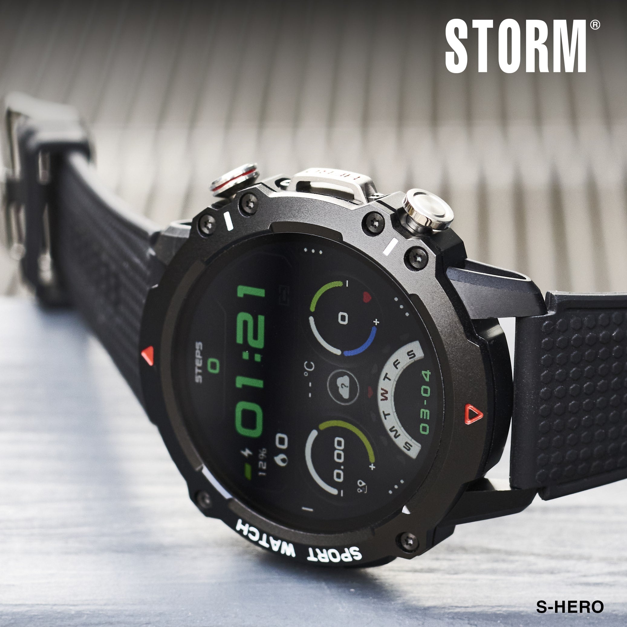 Hero Smartwatch Men's STORM Watch S-HERO SMART WATCH BLACK (47535/BK) - StormWatches ...