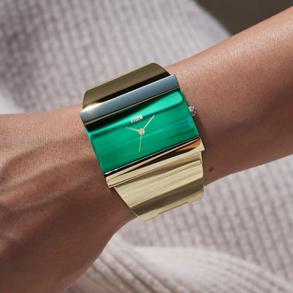 STARLETTI GOLD LAZER GREEN WRIST