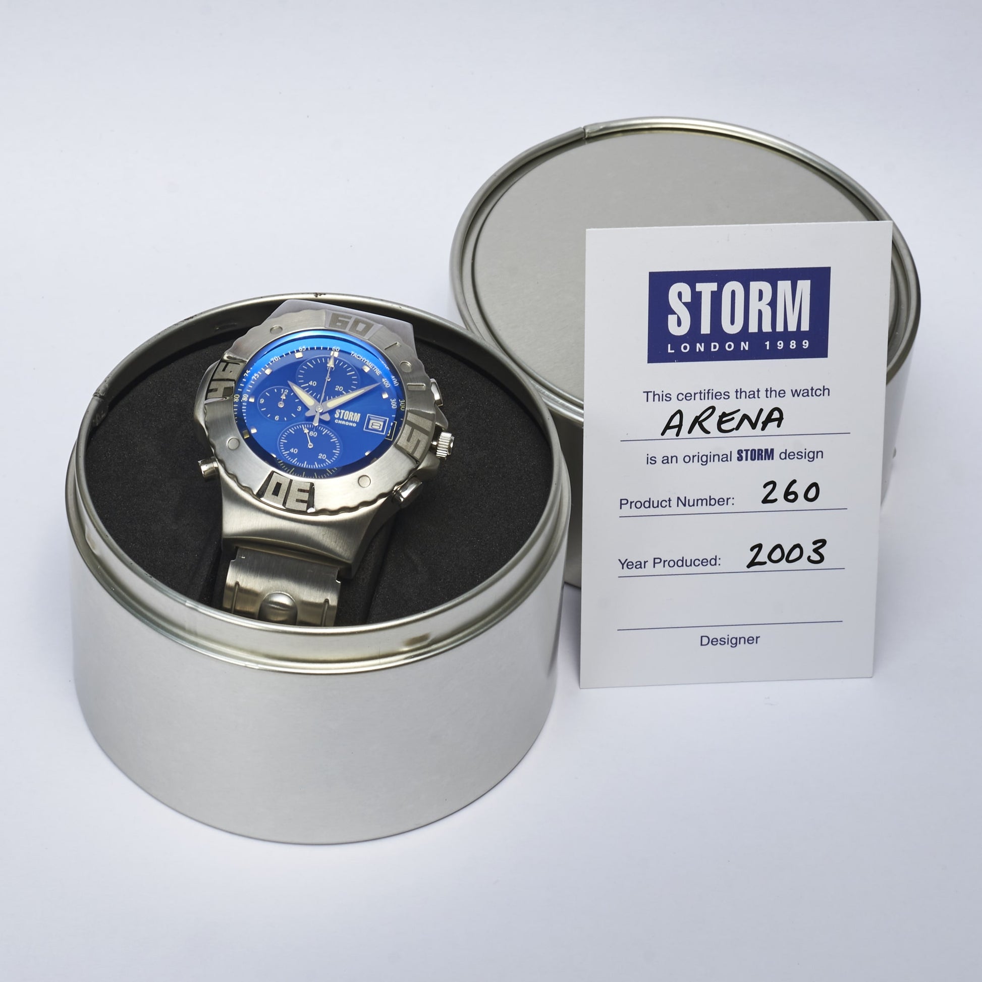 VINTAGE ARENA LAZER BLUE – STORM Watches
