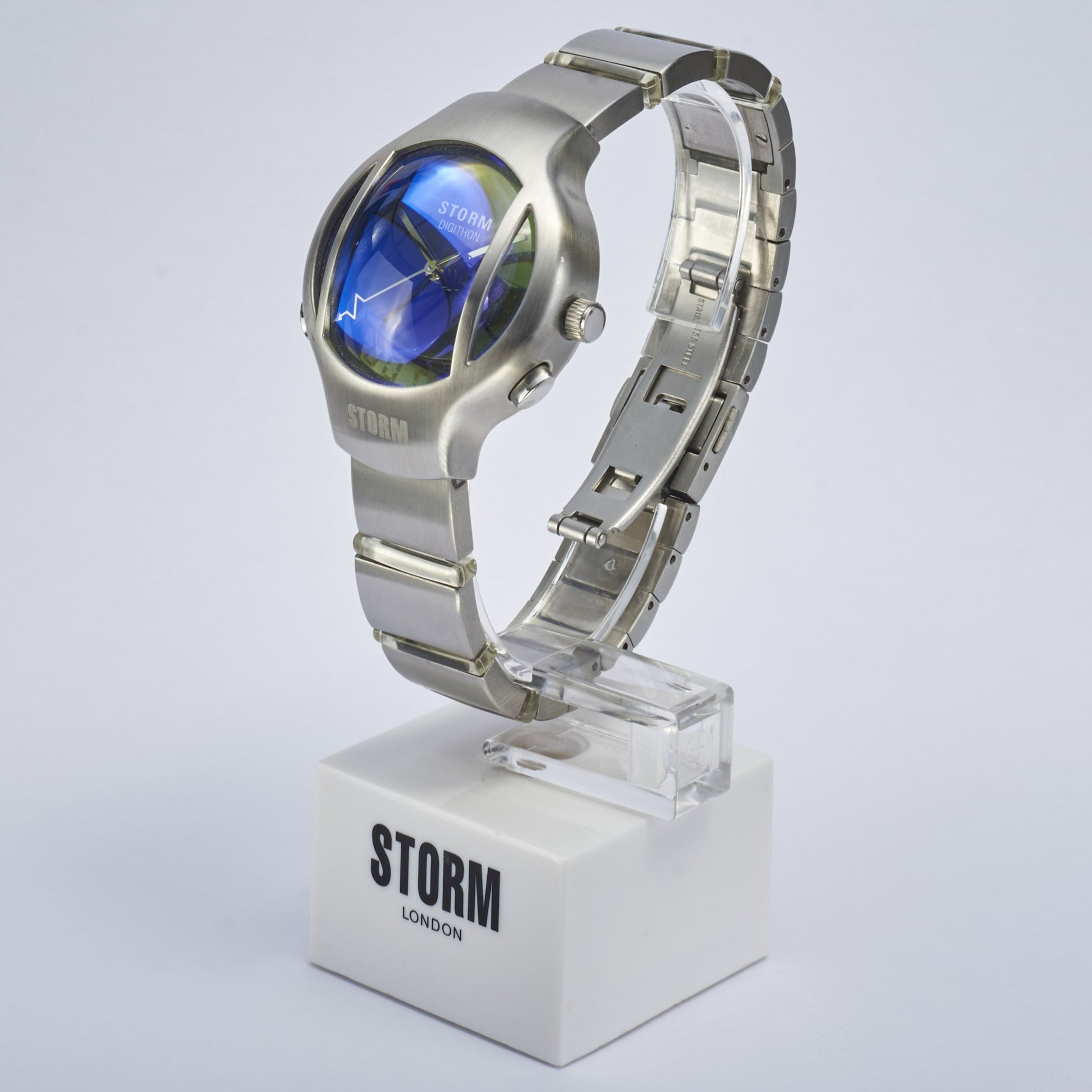 VINTAGE DIGITHON LADY BLUE METAL – STORM Watches