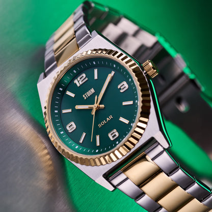 STORM SUNSTONE GOLD GREEN SOLAR WATCH 1