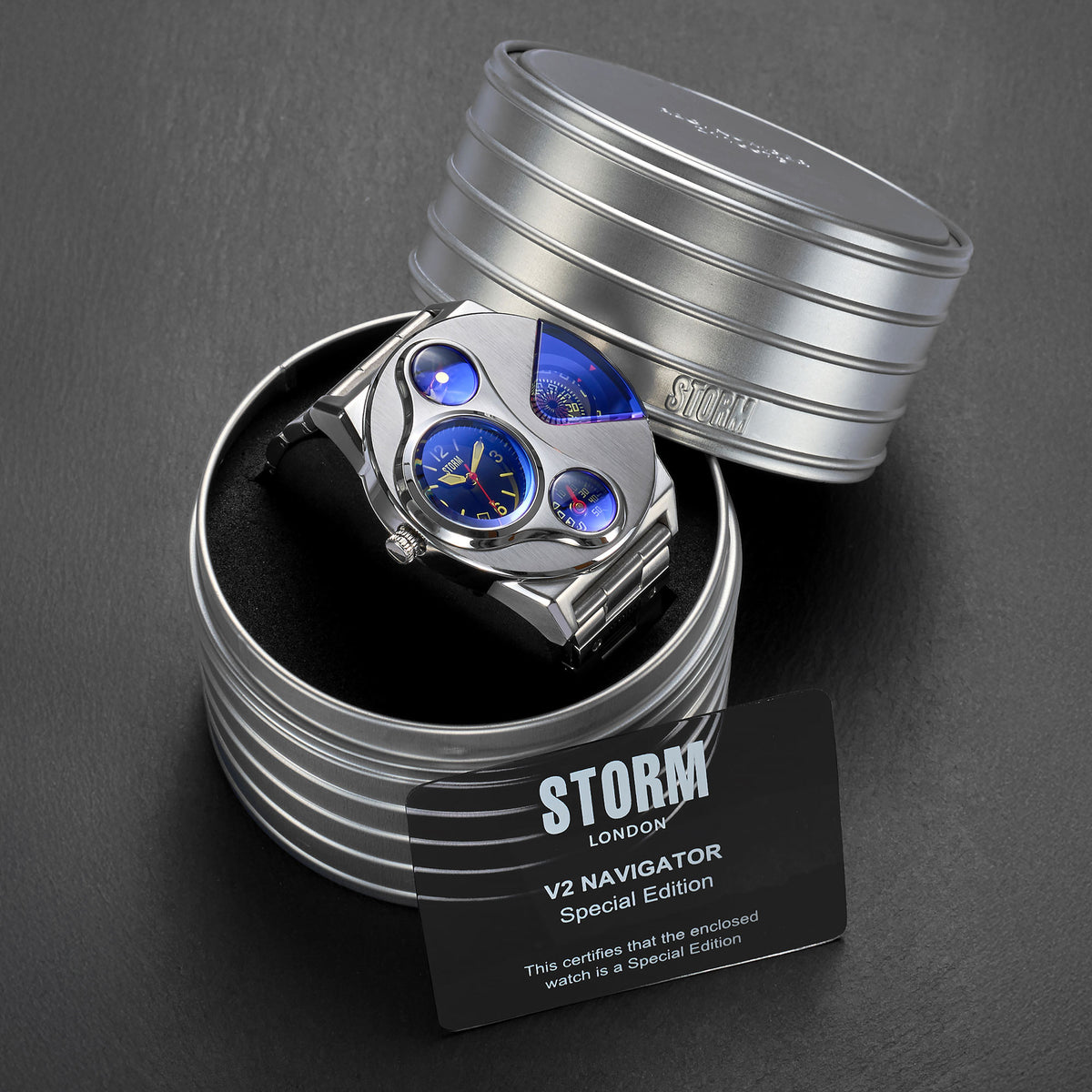V2 NAVIGATOR SPECIAL EDITION LAZER BLUE PACKAGING TIN
