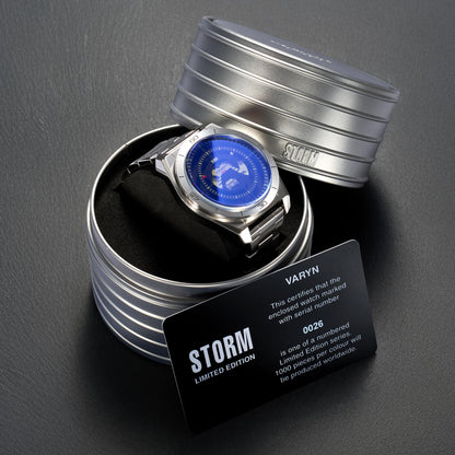 STORM VARYN LIMITED EDITION LAZER BLUE PACKAGING TIN