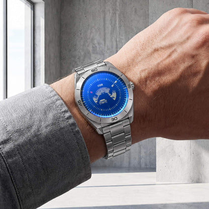 VARYN LIMITED EDITION LAZER BLUE WRIST VIEW