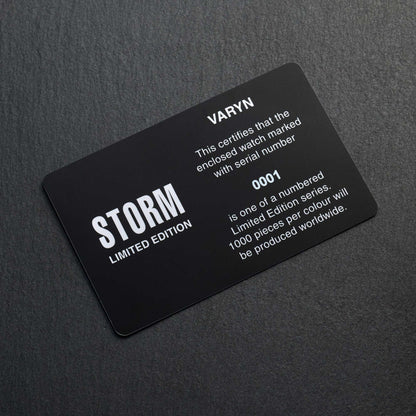 STORM VARYN LIMITED EDITION CERTIFICATE