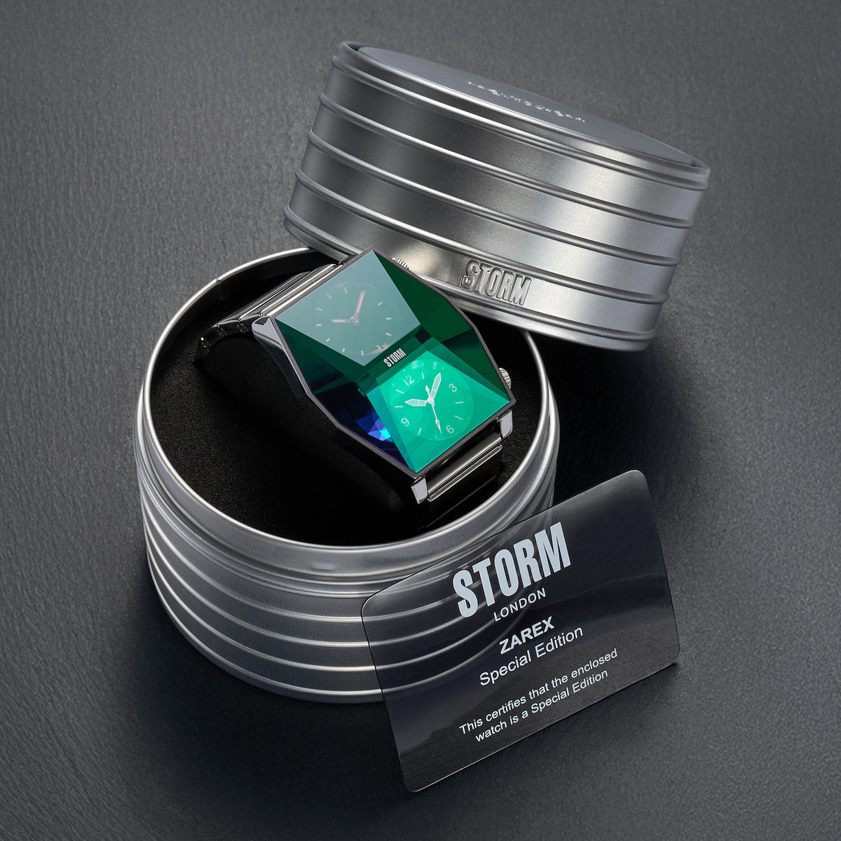 ZAREX SPECIAL EDITION LAZER GREEN PACKAGING TIN