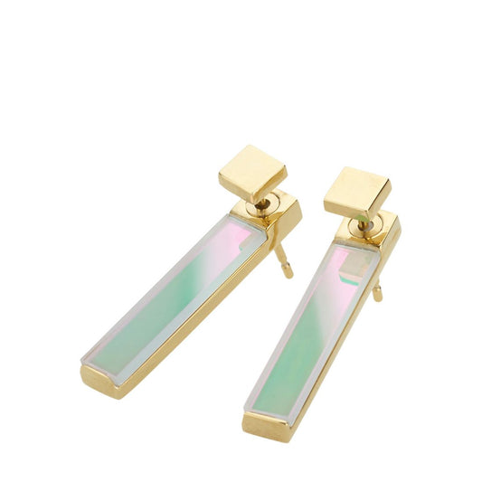 SILICA EARRING GOLD ICE