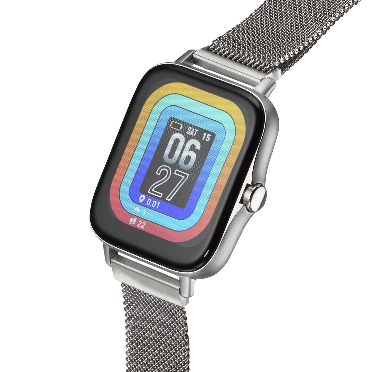 Smart watch sale with silver band